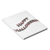Happy Halloween Text Notizblock (angewinkelt)