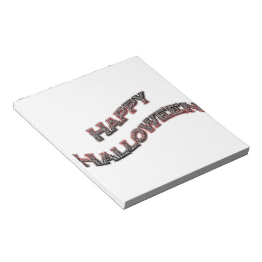 Happy Halloween Text Notizblock (angewinkelt)