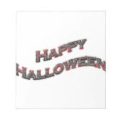 Happy Halloween Text Notizblock (Vorderseite)