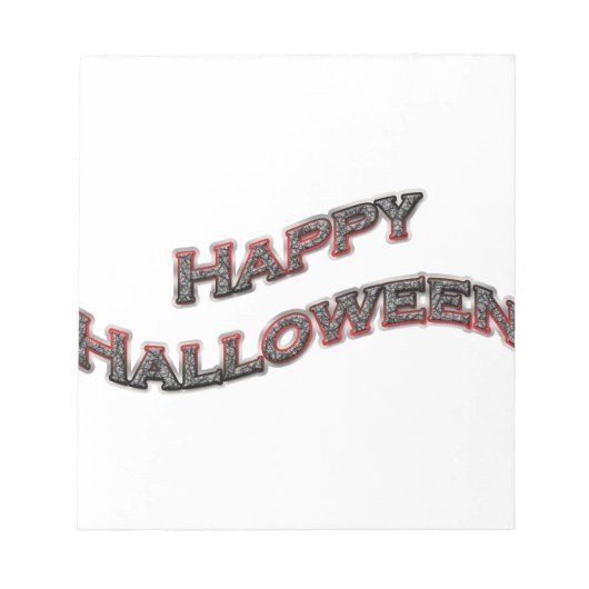 Happy Halloween Text Notizblock (Vorderseite)