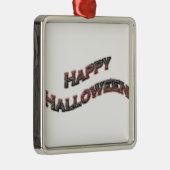 Happy Halloween Text Ornament Aus Metall (Rechts)
