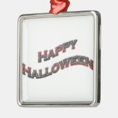 Happy Halloween Text Ornament Aus Metall (Links)