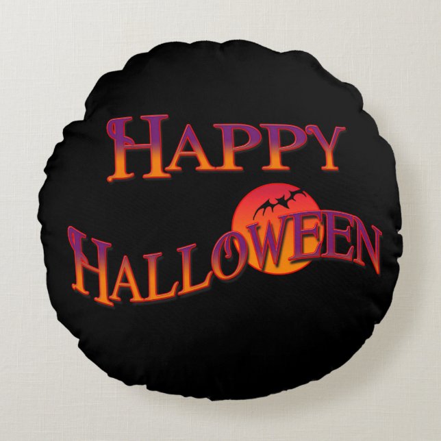 Happy Halloween Throw Kissen (Vorderseite)