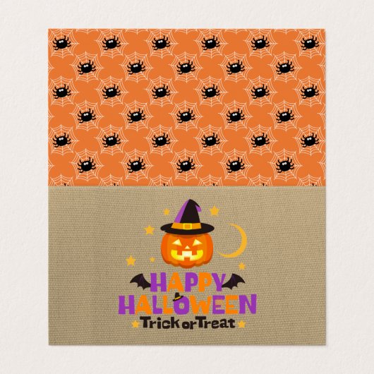 Happy Halloween Tiny Cards Trick oder Treat Visitenkarten (Außenseite Aufgefaltet)