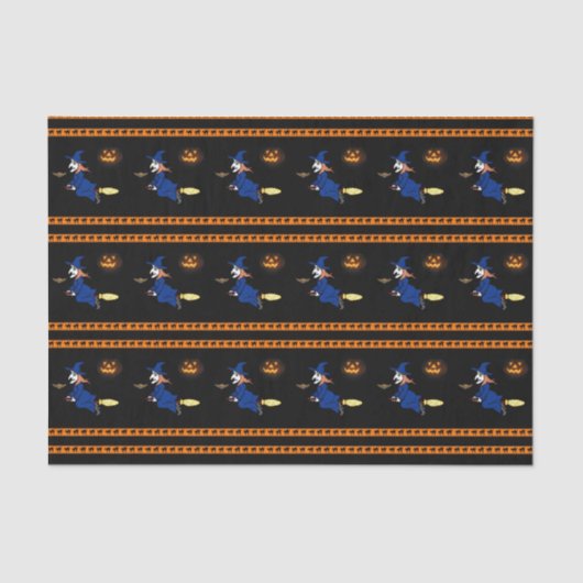 Happy Halloween Tissue, Hexe Seidenpapier (Vorderseite)