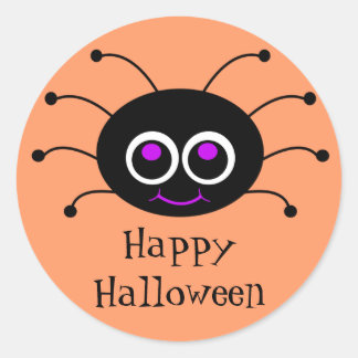 Happy Halloween Toon Spider Sticker 2