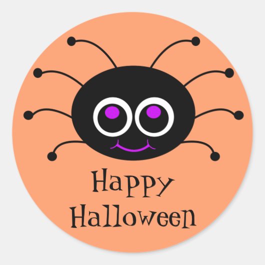 Happy Halloween Toon Spider Sticker 2 (Vorderseite)