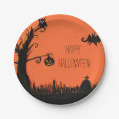 Happy Halloween Tree Ghost Bat Paper Teller (Vorderseite)
