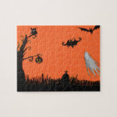 Happy Halloween Tree Ghost Puzzle mit Geschenkboxe (Horizontal)