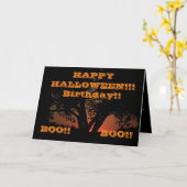 Happy Halloween Tree Greeting Card Karte (Gelbe Blume)