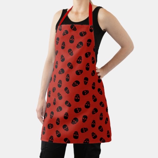 Happy Halloween Trendy Red Skull Schürze (InSitu)