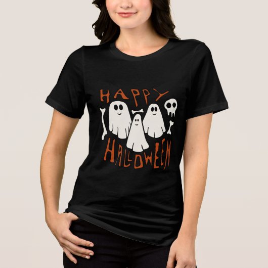 Happy Halloween Tri-Blend Shirt (Vorderseite)
