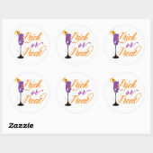 Happy Halloween Trick Leckerei Ghost Cocktail Part Runder Aufkleber (Blatt)