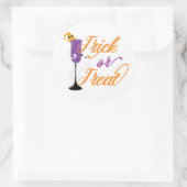 Happy Halloween Trick Leckerei Ghost Cocktail Part Runder Aufkleber (Tasche)