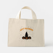 Happy Halloween Trick-oder-Leckerei Tote Bag Mini Stoffbeutel (Rückseite)