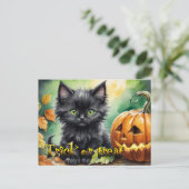 Happy Halloween Trick oder Leckereien Feiertagspostkarte (Stehend Vorderseite)
