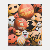 Happy Halloween Trick oder Treat Boo Pumpkin Blank Fleecedecke (Vorderseite)