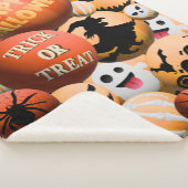 Happy Halloween Trick oder Treat Boo Pumpkin Blank Sherpadecke (3/4)
