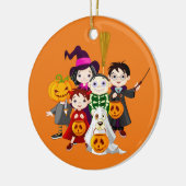 Happy Halloween Trick oder Treat Children Keramik Ornament (Links)