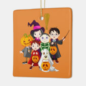 Happy Halloween Trick oder Treat Children Keramikornament (Links)