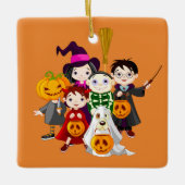 Happy Halloween Trick oder Treat Children Keramikornament (Vorderseite)