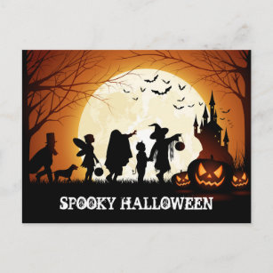 Happy Halloween Trick oder Treat Children Postkarte