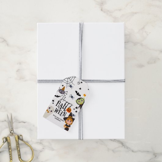 Happy Halloween Trick oder Treat Kids Ghost Geburt Geschenkanhänger (Mit Garn)