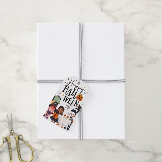 Happy Halloween Trick oder Treat Kids Ghost Geburt Geschenkanhänger (Mit Garn)