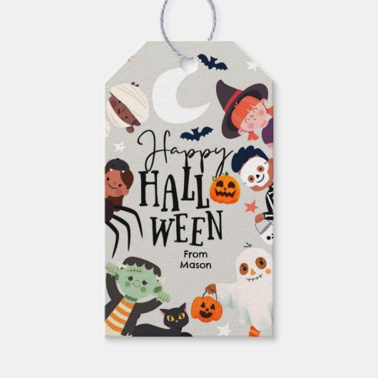 Happy Halloween Trick oder Treat Kids Ghost Geburt Geschenkanhänger (Vorderseite)