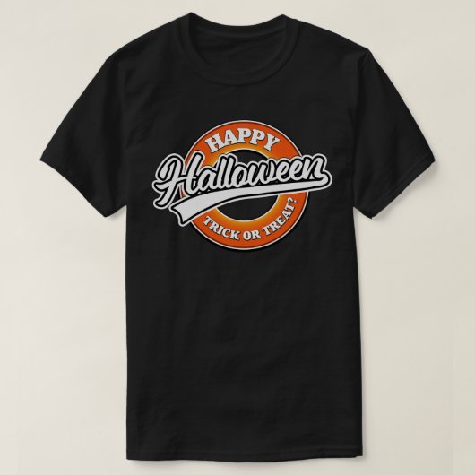 Happy Halloween Trick oder Treat Logo T-Shirt (Design vorne)