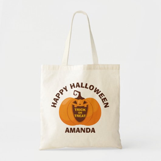Happy Halloween Trick oder Treat Niedlich Spooky P Tragetasche (Vorne)