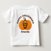 Happy Halloween Trick oder Treat Orange Pumpkin Baby T-shirt (Rückseite)
