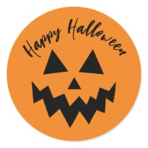 Happy Halloween Trick oder Treat Orange Pumpkin Fa