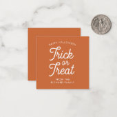 Happy Halloween Trick oder Treat Personalisiert Mitteilungskarte (Vorderseite/Rückseite Beispiel)