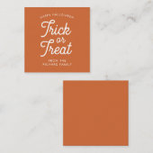 Happy Halloween Trick oder Treat Personalisiert Mitteilungskarte (Vorne/Hinten)