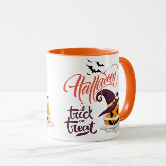 Happy Halloween Trick oder Treat Pumpkin Coffee Ta Tasse (VorderseiteRechts)