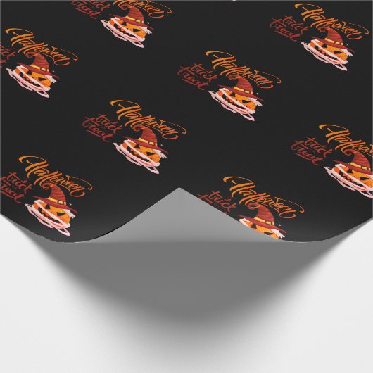 Happy Halloween Trick oder Treat Pumpkin Geschenkpapier (Ecke)