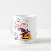 Happy Halloween Trick oder Treat Pumpkin Kaffeetasse (Vorderseite Links)