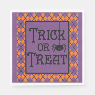 Happy Halloween, Trick oder Treat, Spiderweb Serviette