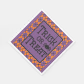 Happy Halloween, Trick oder Treat, Spiderweb Serviette (Ecke)