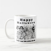 Happy Halloween Trick oder Treat Spooky Illustrati Kaffeetasse (Links)
