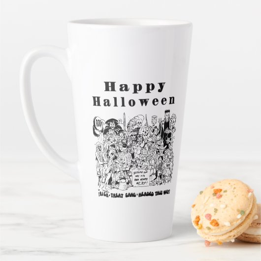 Happy Halloween Trick oder Treat Spooky Illustrati Milchtasse (Beispiel)