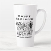 Happy Halloween Trick oder Treat Spooky Illustrati Milchtasse (Rechts)