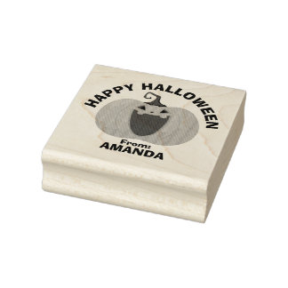 Happy Halloween Trick oder Treat Spooky Pumpkin Fa Gummistempel