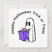 happy halloween trick or treat candy einladung (Vorderseite)