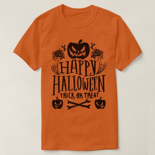 Happy Halloween Trick Or Treat Jack O Lanterns Spi T-Shirt (Design vorne)