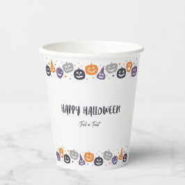 Happy halloween trick or treat pappbecher