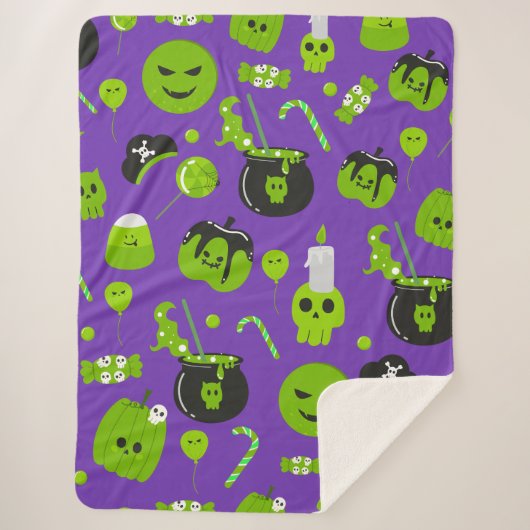 Happy Halloween Trick or Treat Sherpadecke (Vorderseite)