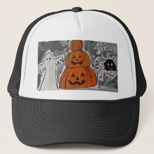 Happy Halloween Truckerkappe (Vorderseite)