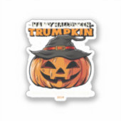 Happy Halloween Trumpkin Classic Aufkleber (Vorderseite)